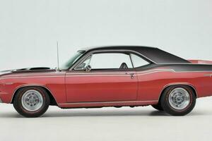 1966 Plymouth Barracuda car. AI Generative Pro Photo