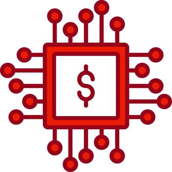 icono de vector de chip