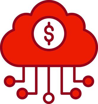 bancario nube datos vector icono