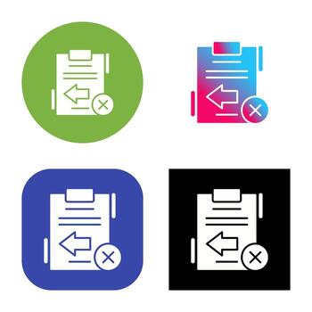 icono de vector fallido de retorno