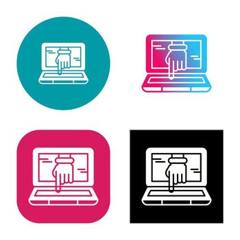 Computer Hacking Vector Icon