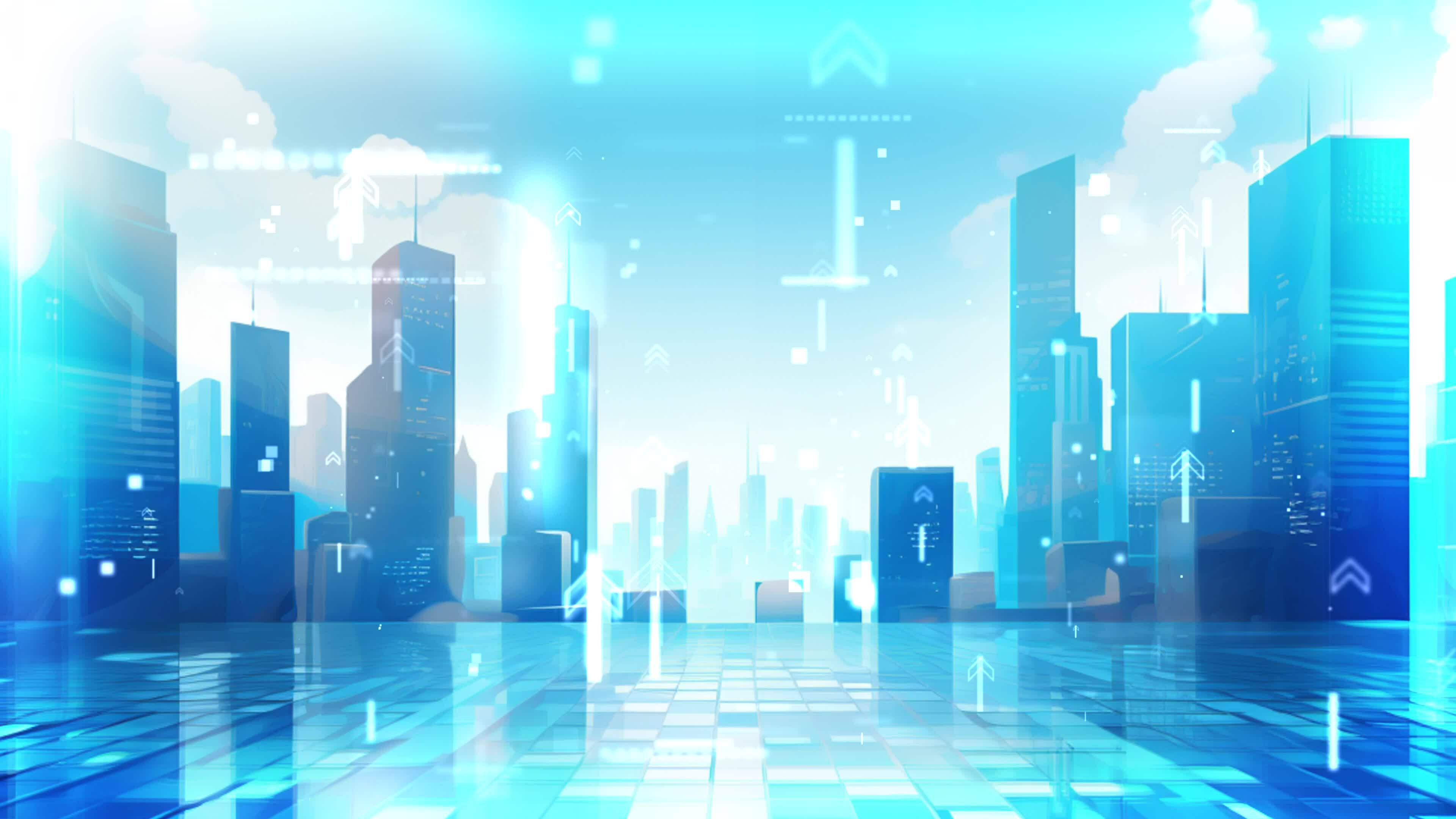 Blue Corporate Background Loop, Blue technology Background Abstract