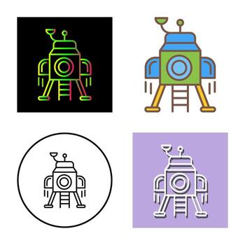 icono de vector de aterrizaje