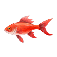 vermelho peixe ai generativo png