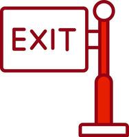 Exit Sign Vector Icon