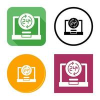 24 Hours Vector Icon