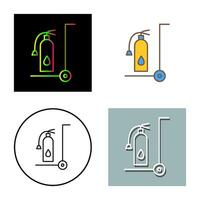 icono de vector de extintor móvil único