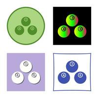 Unique Snooker Balls Vector Icon