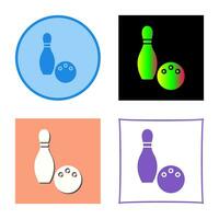 Unique Bowling Vector Icon