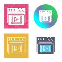 Video Player Vector Icon