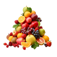 Fresh bright fruits and berries ai generative png