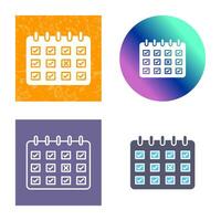 Marked Calendar Vector Icon