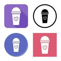 Unique Strawberry Milkshake Vector Icon