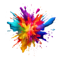 happy holi color splash png ai generative