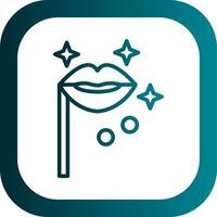 Lip Mask Vector Icon Design