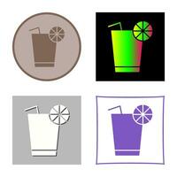 Unique Lemon Juice Vector Icon