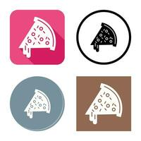 icono de vector de rebanada de pizza