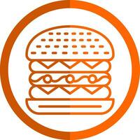 cesar hamburguesa vector icono diseño