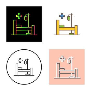 icono de vector de cama