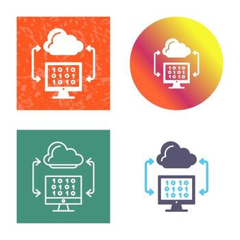 Cloud Coding Vector Icon