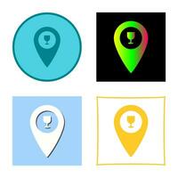 Unique Bar Location Vector Icon