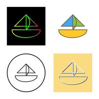 Small Yacht Vector Icon