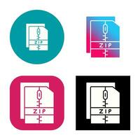 Zip File Vector Icon