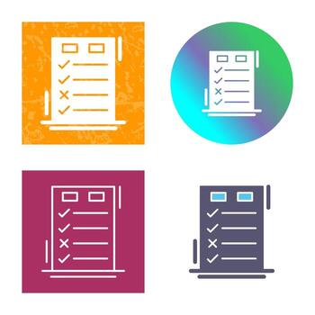 Today to Done CheckList Vector Icon