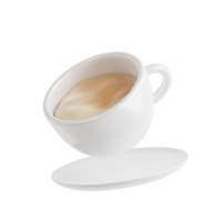 café latté 3d icône png