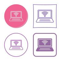 Connected Laptop Vector Icon