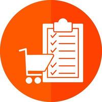 diseño de icono de vector de lista de compras