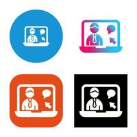 Online Interview Vector Icon
