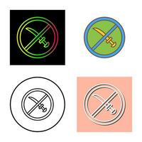 No Weapons Vector Icon