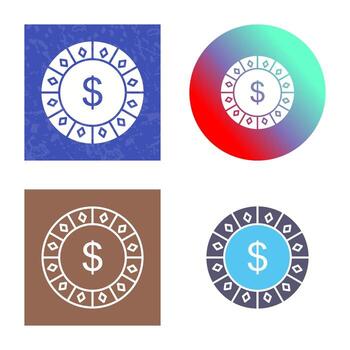 Dollar Chip Vector Icon