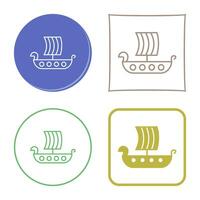 Viking Ship Vector Icon