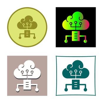 icono de vector de computación en la nube