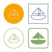 Small Yacht Vector Icon