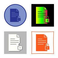 Unlock Documents Vector Icon