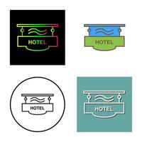 icono de vector de signo de hotel