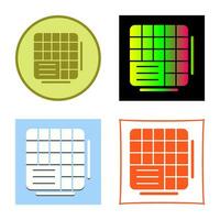 Table Data Vector Icon