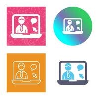 Online Interview Vector Icon
