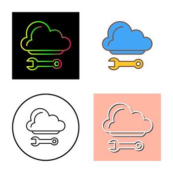 icono de vector de computación en la nube