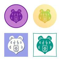 icono de vector de oso polar