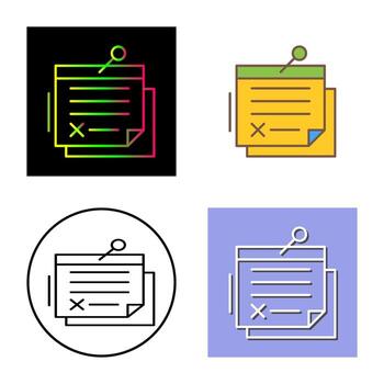 nota, vector, icono vector