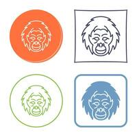 Orangutan Vector Icon