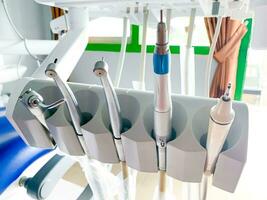 Dentistry Instruments in Dentist's Office. Dental background photo