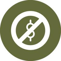 Cash Forbidden Vector Icon