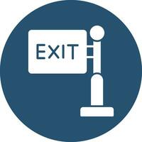 Exit Sign Vector Icon