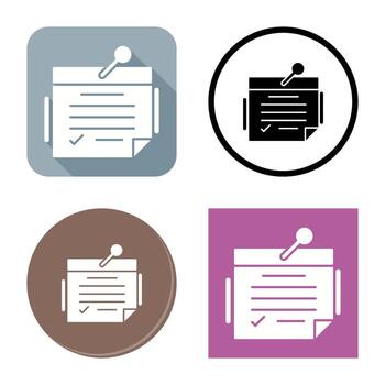 nota, vector, icono vector