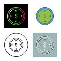 Dollar Coin Vector Icon